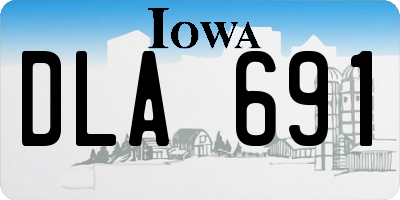 IA license plate DLA691