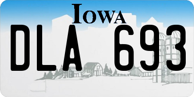 IA license plate DLA693