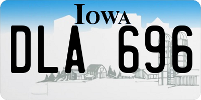 IA license plate DLA696