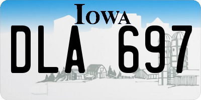 IA license plate DLA697