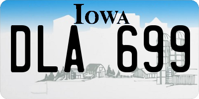 IA license plate DLA699