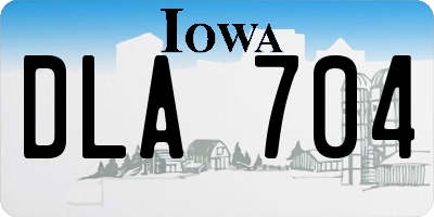 IA license plate DLA704