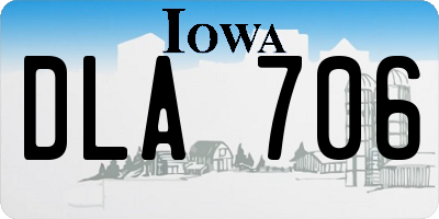 IA license plate DLA706