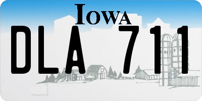 IA license plate DLA711