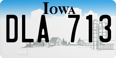 IA license plate DLA713