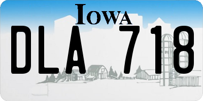 IA license plate DLA718