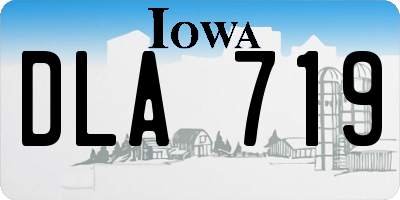 IA license plate DLA719