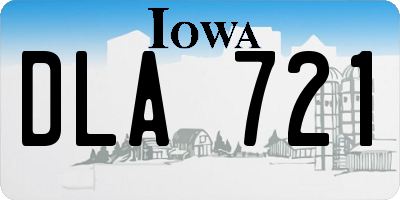 IA license plate DLA721