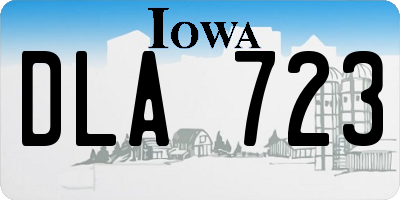 IA license plate DLA723