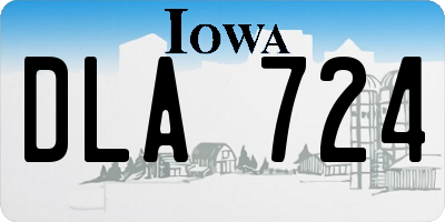 IA license plate DLA724