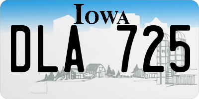 IA license plate DLA725