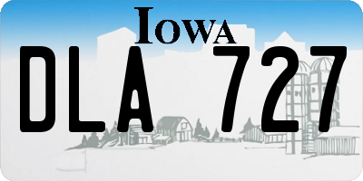 IA license plate DLA727