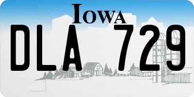 IA license plate DLA729