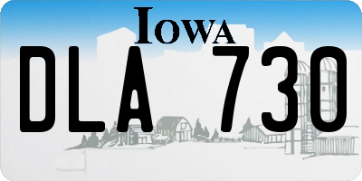 IA license plate DLA730