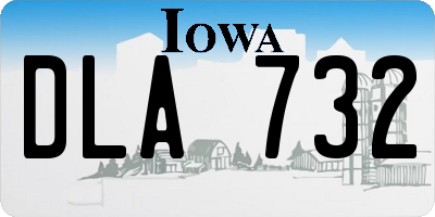 IA license plate DLA732