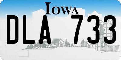 IA license plate DLA733