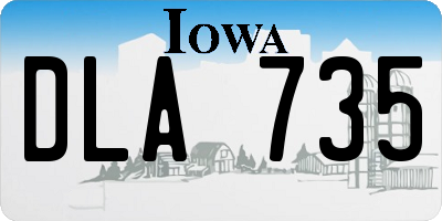 IA license plate DLA735