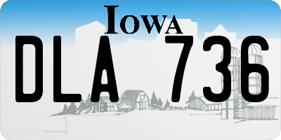 IA license plate DLA736