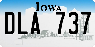 IA license plate DLA737