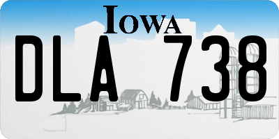 IA license plate DLA738