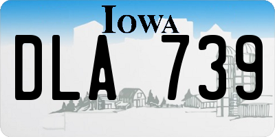 IA license plate DLA739