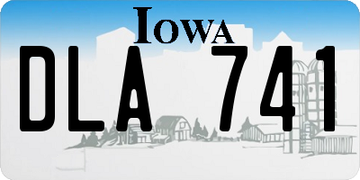 IA license plate DLA741