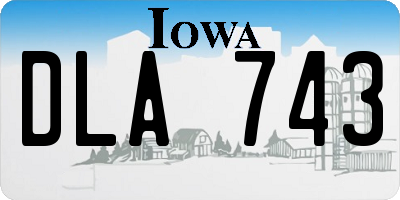IA license plate DLA743
