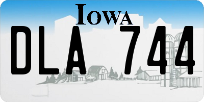 IA license plate DLA744