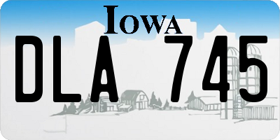 IA license plate DLA745