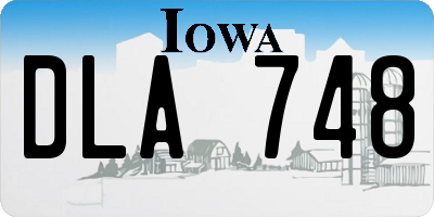 IA license plate DLA748