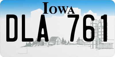 IA license plate DLA761