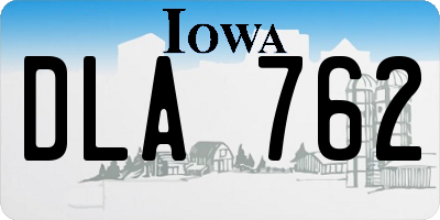 IA license plate DLA762