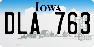 IA license plate DLA763