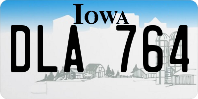 IA license plate DLA764