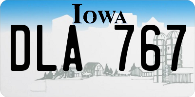 IA license plate DLA767