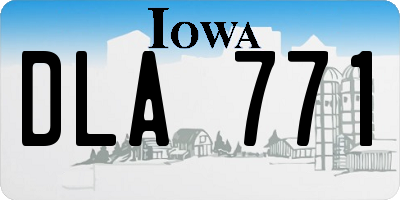 IA license plate DLA771