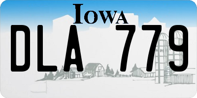 IA license plate DLA779