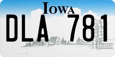 IA license plate DLA781