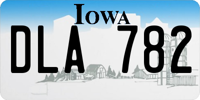 IA license plate DLA782