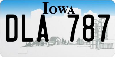 IA license plate DLA787