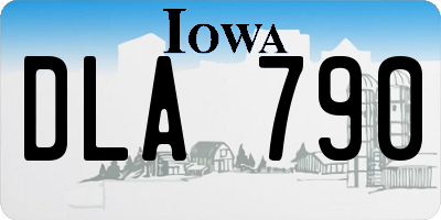 IA license plate DLA790