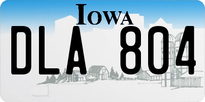 IA license plate DLA804