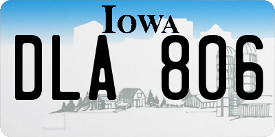 IA license plate DLA806