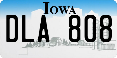 IA license plate DLA808