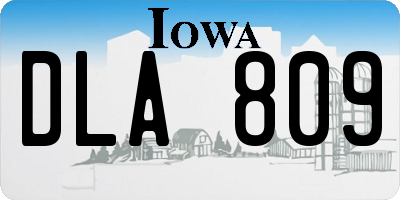 IA license plate DLA809