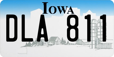 IA license plate DLA811