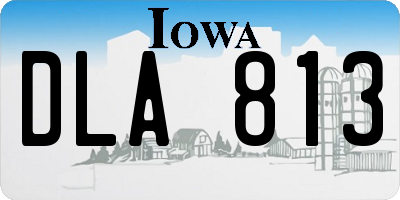 IA license plate DLA813