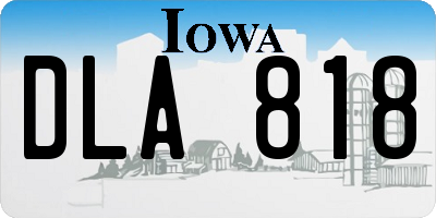 IA license plate DLA818