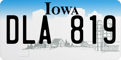 IA license plate DLA819