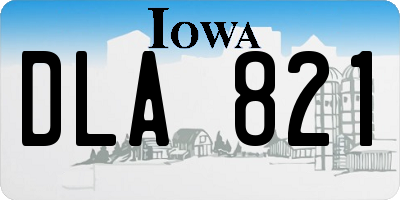 IA license plate DLA821